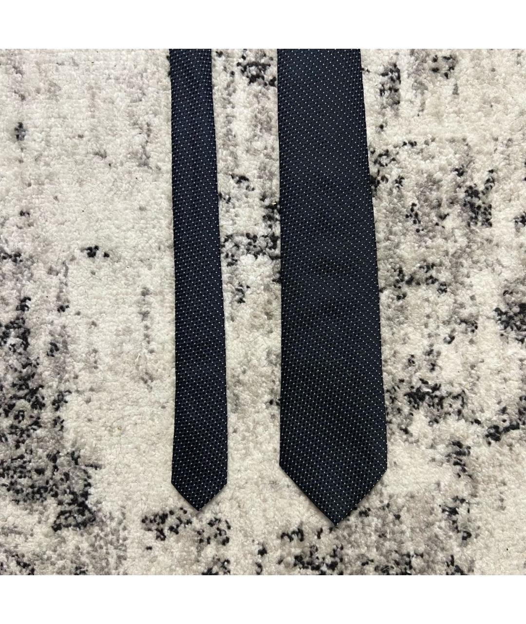 HUGO BOSS Черный шелковый галстук, фото 2