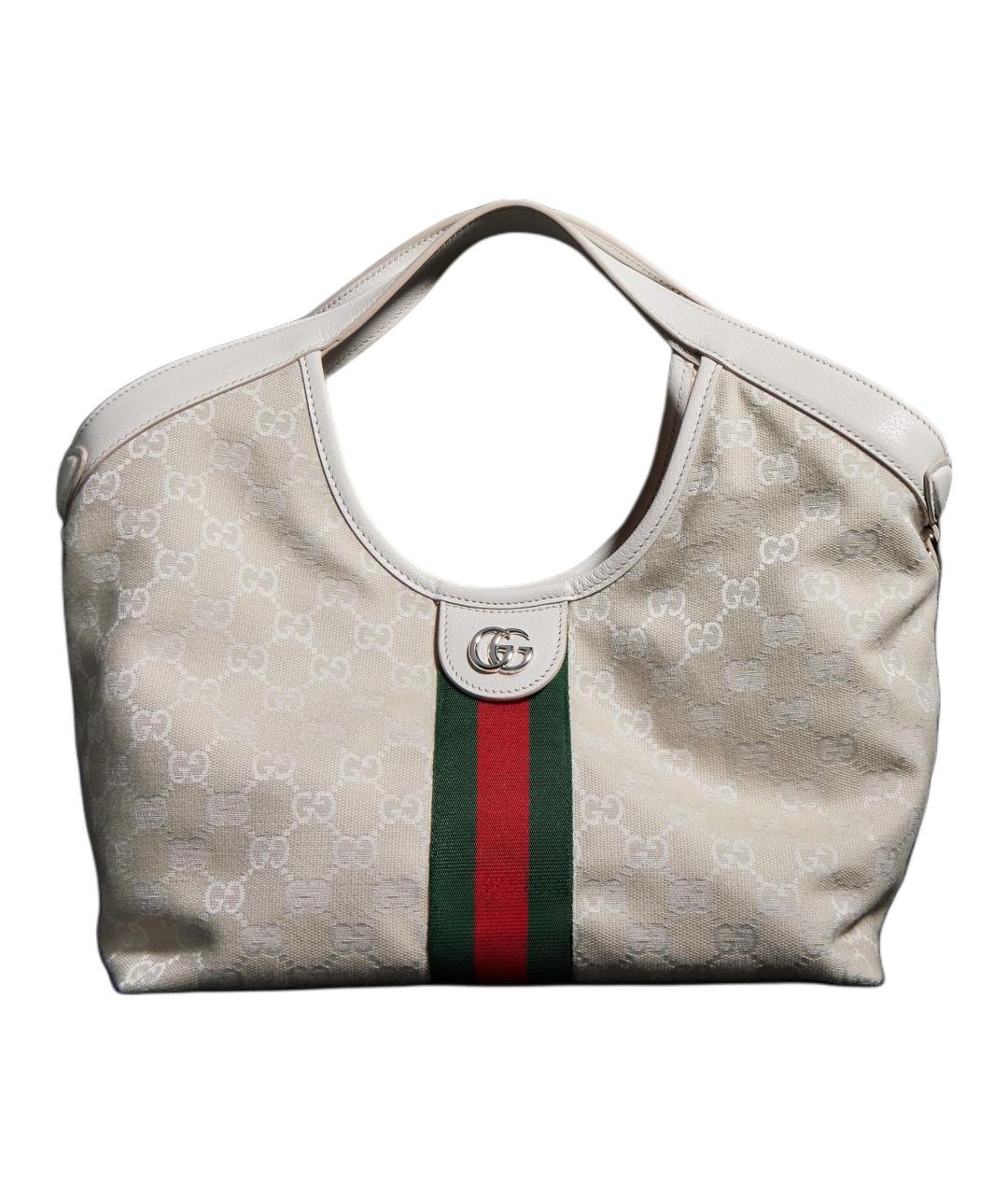 GUCCI Белая сумка тоут, фото 1