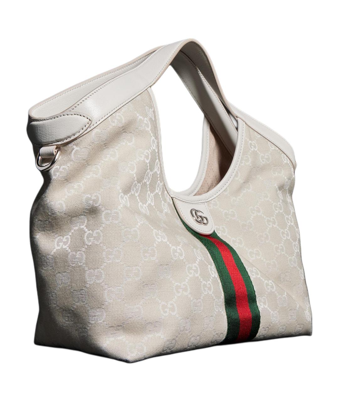 GUCCI Белая сумка тоут, фото 2