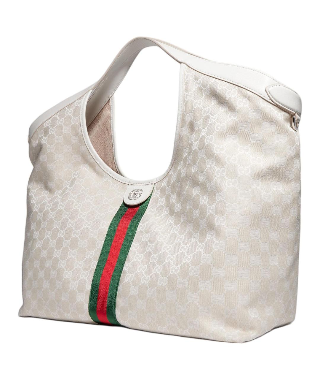 GUCCI Бежевая сумка с короткими ручками, фото 2