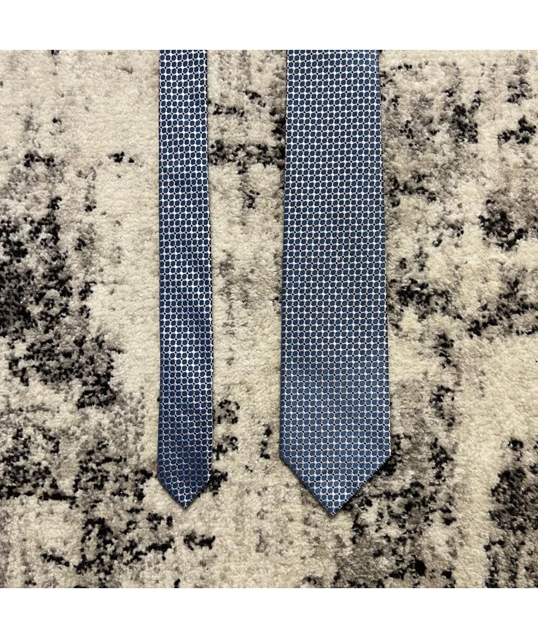 HUGO BOSS Голубой шелковый галстук, фото 2