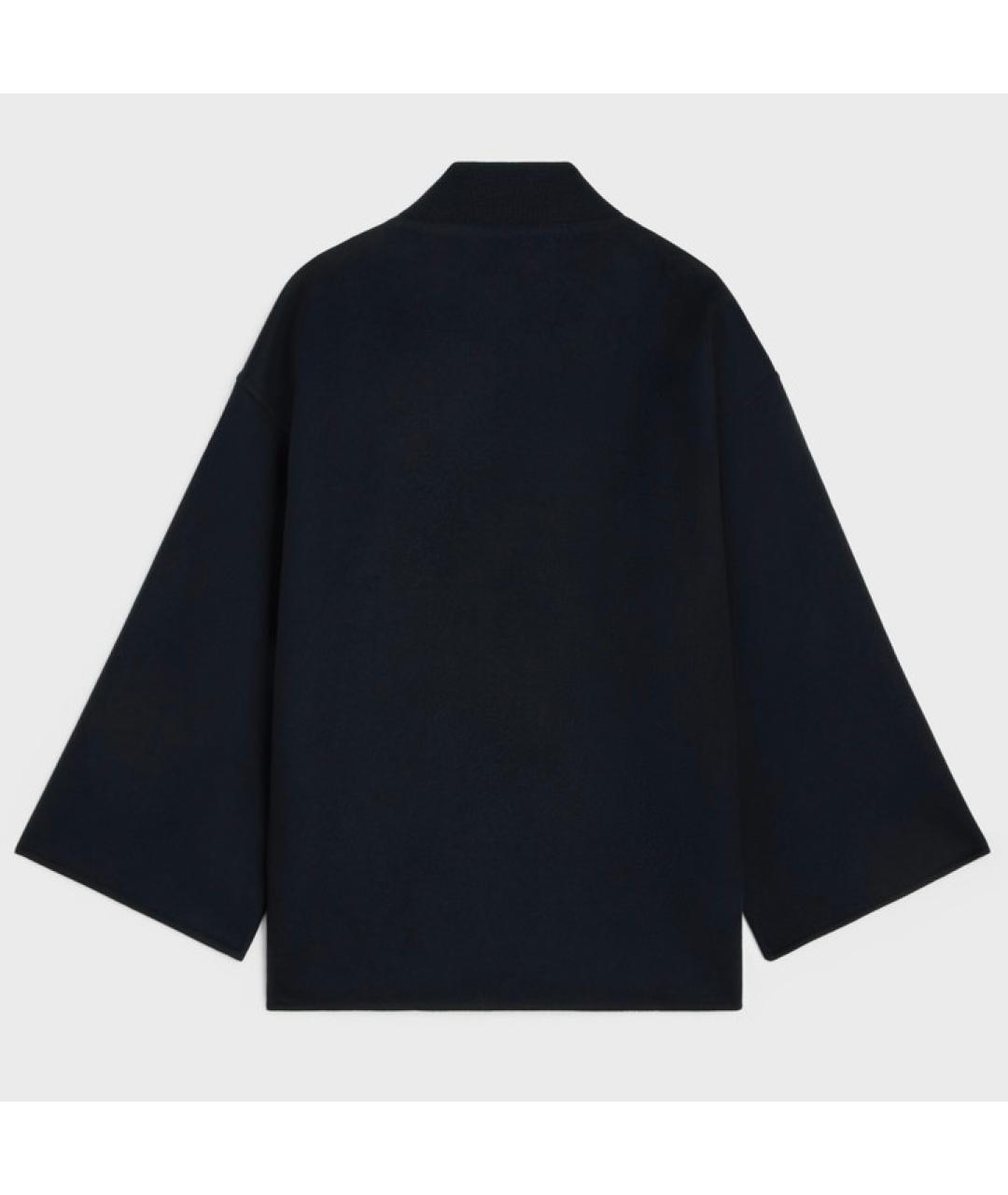 CELINE Темно-синее кашемировое пальто, фото 4