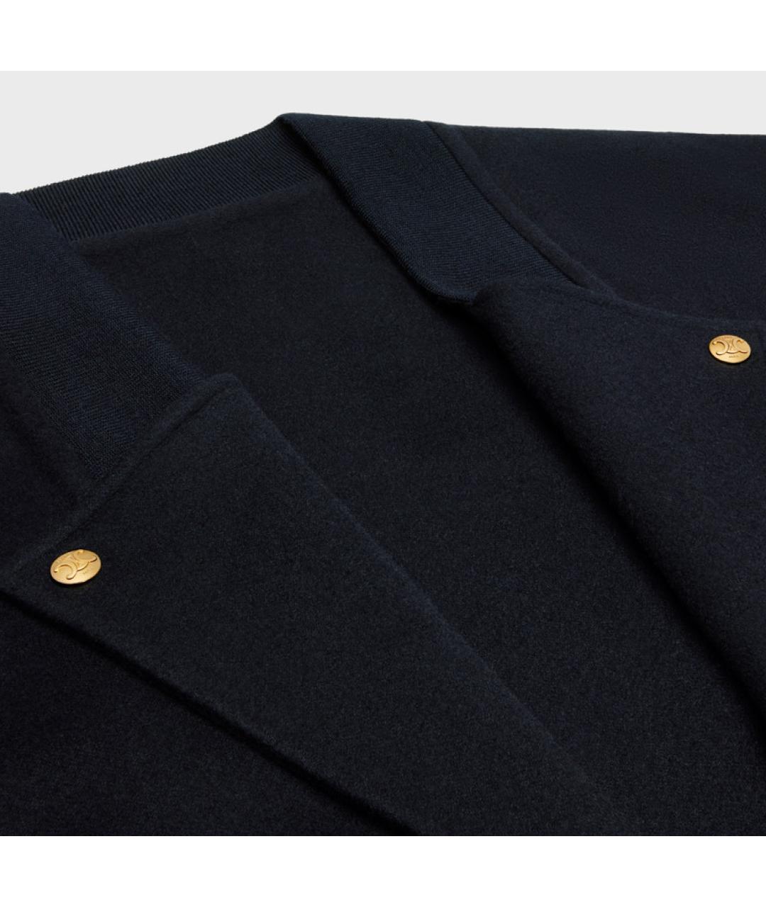 CELINE Темно-синее кашемировое пальто, фото 5