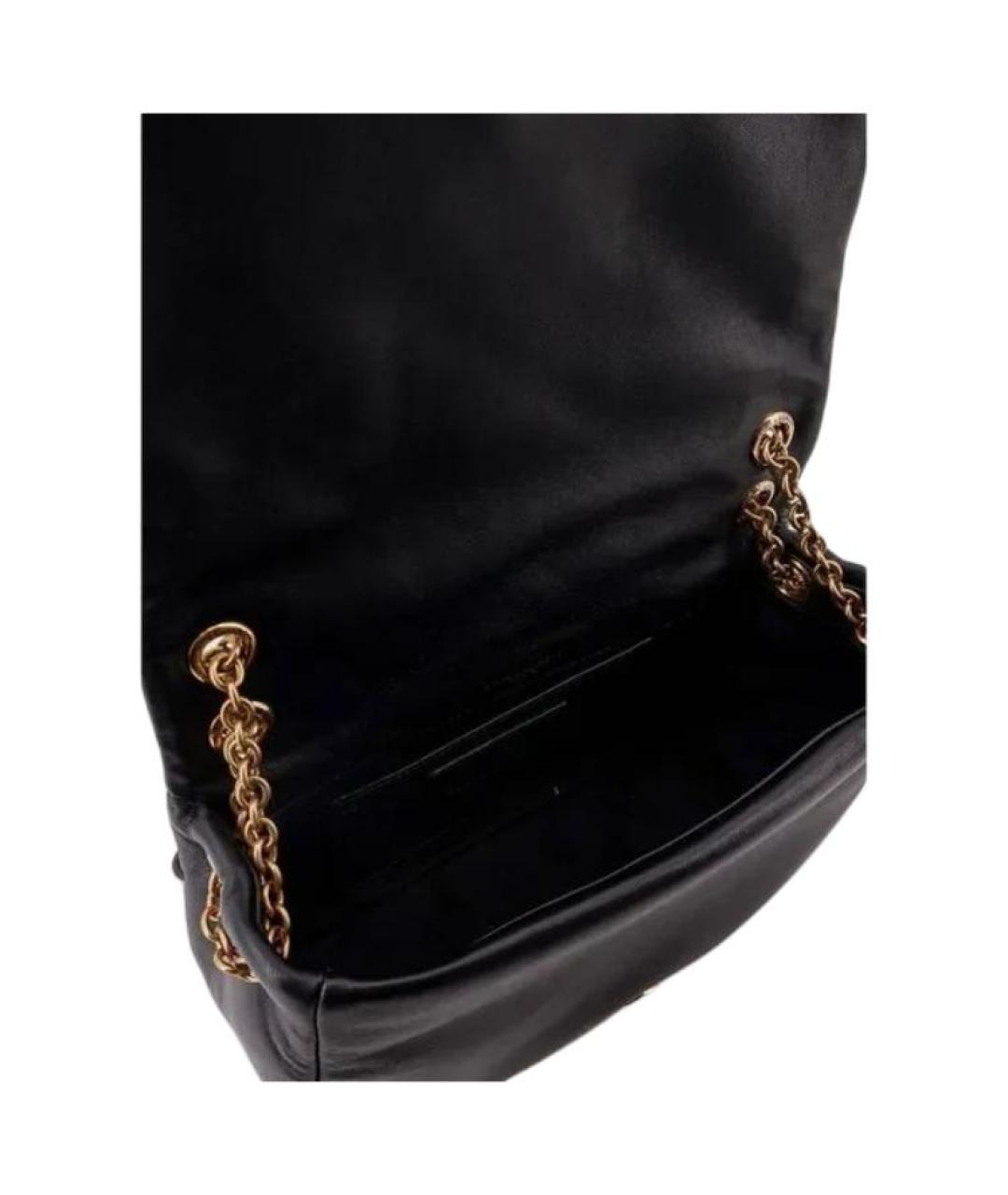 SAINT LAURENT Черная кожаная сумка с короткими ручками, фото 5
