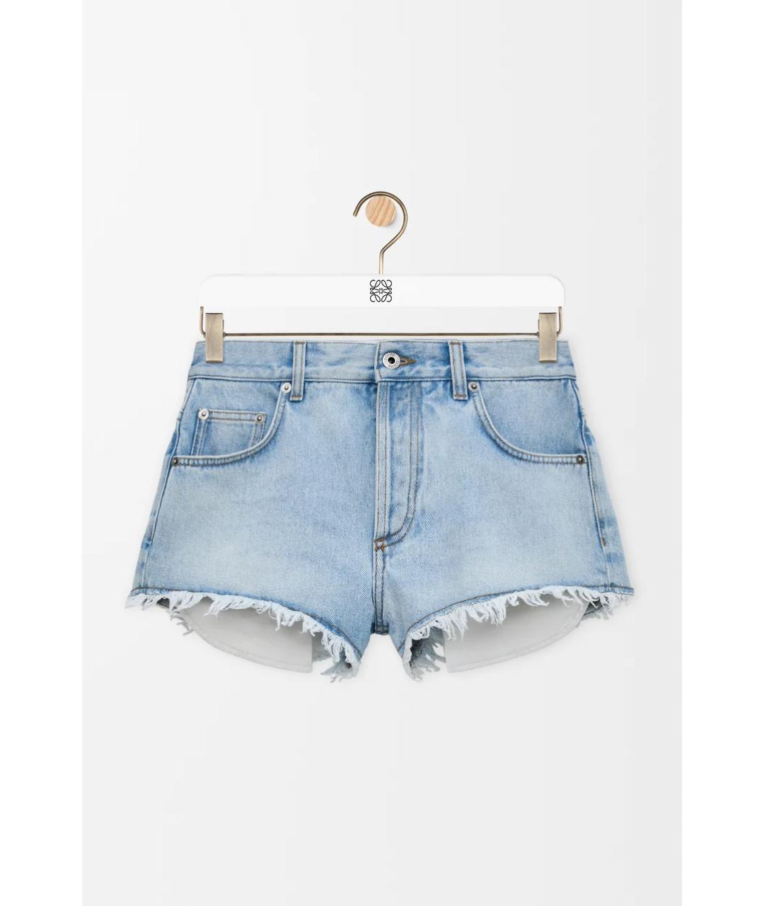 LOEWE Голубые деним шорты, фото 4