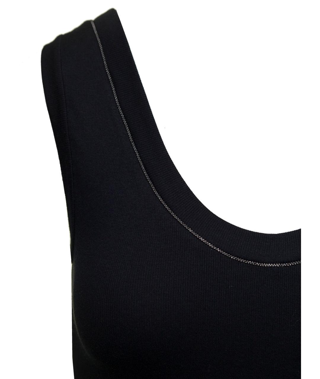 BRUNELLO CUCINELLI Черная майка, фото 2