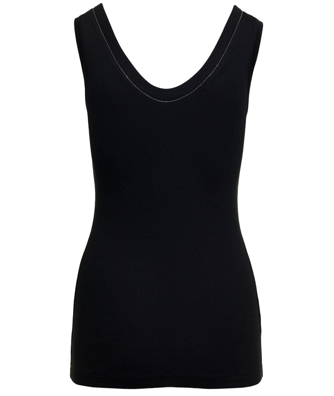 BRUNELLO CUCINELLI Черная майка, фото 3