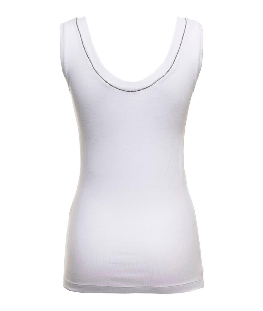 BRUNELLO CUCINELLI Белая майка, фото 2