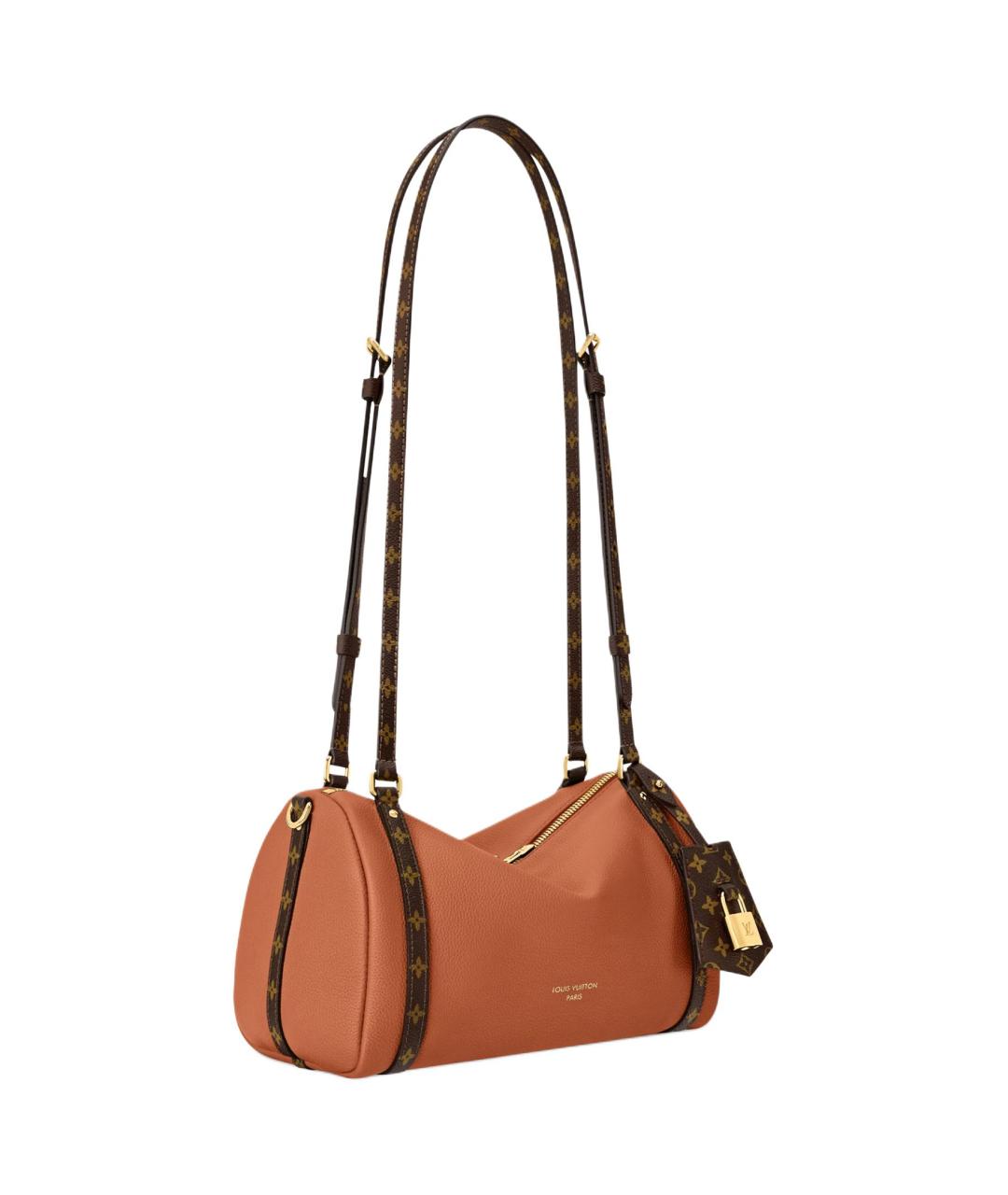 LOUIS VUITTON Коричневая кожаная сумка через плечо, фото 3