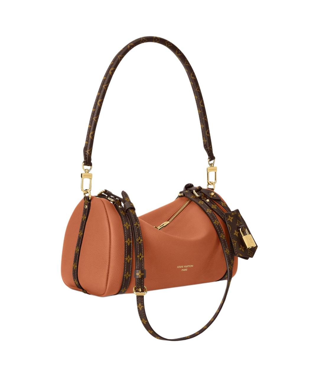 LOUIS VUITTON Коричневая кожаная сумка через плечо, фото 2