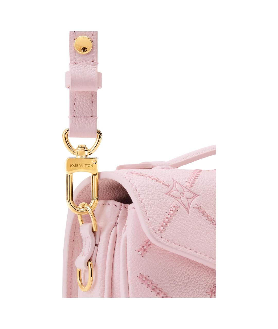 LOUIS VUITTON Розовая кожаная сумка через плечо, фото 5