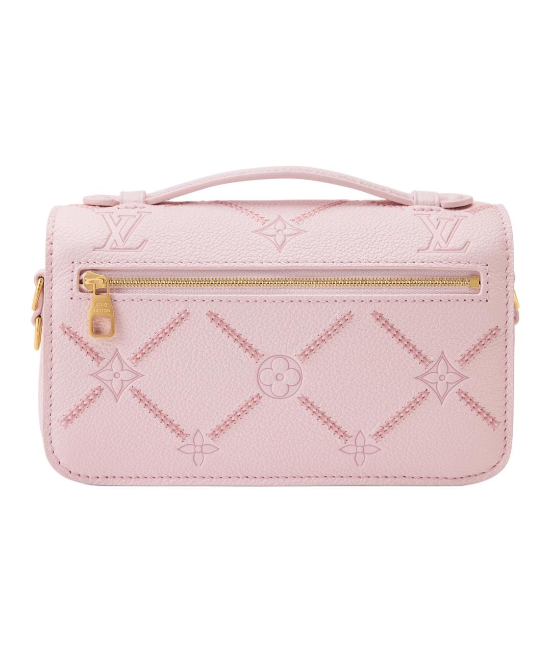 LOUIS VUITTON Розовая кожаная сумка через плечо, фото 3