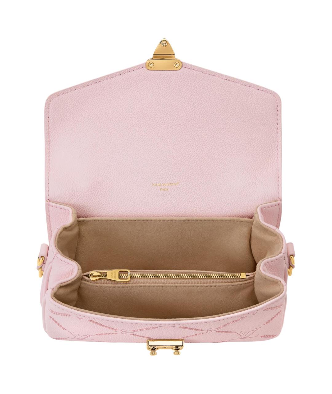 LOUIS VUITTON Розовая кожаная сумка через плечо, фото 4