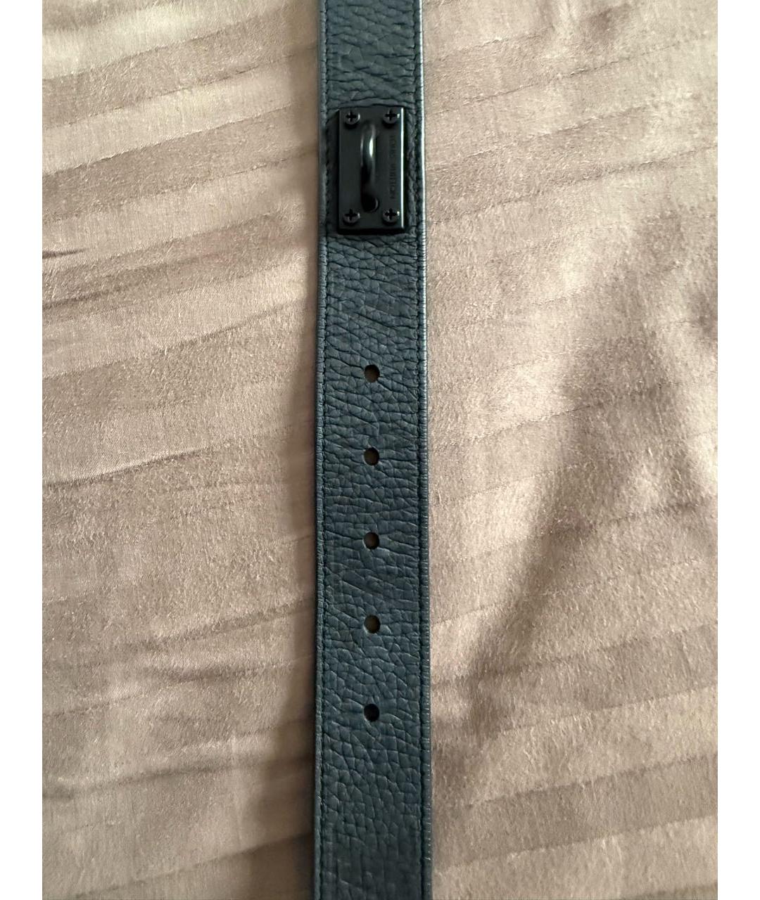 LOUIS VUITTON Черный кожаный ремень, фото 8