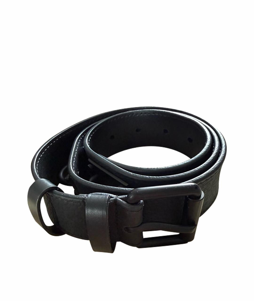 LOUIS VUITTON Черный кожаный ремень, фото 1