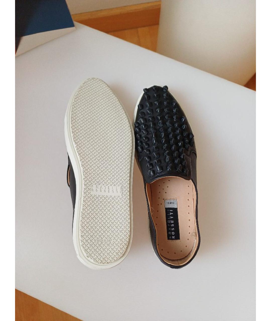 FRATELLI ROSSETTI Черные кожаные лоферы, фото 7