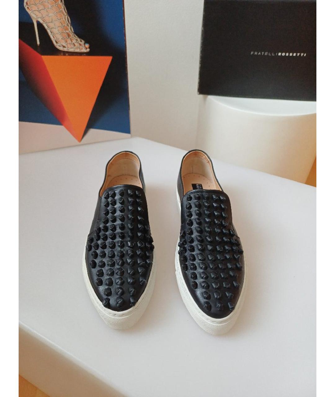 FRATELLI ROSSETTI Черные кожаные лоферы, фото 2