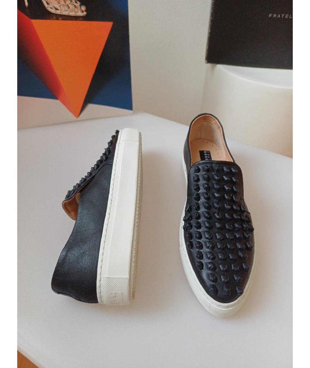 FRATELLI ROSSETTI Черные кожаные лоферы, фото 5