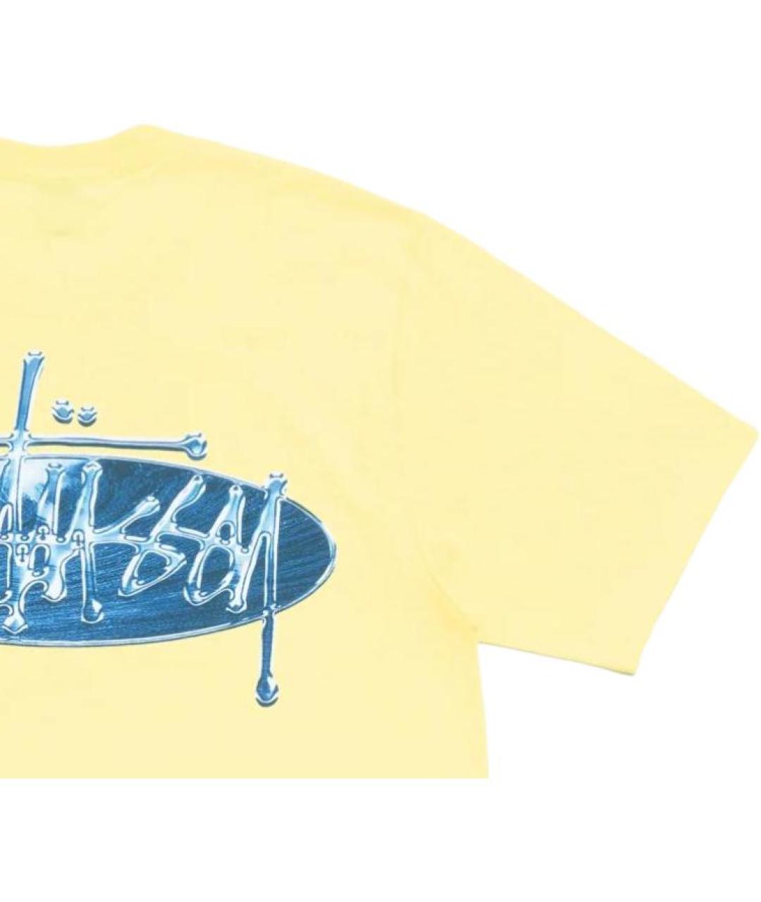 STUSSY Желтая футболка, фото 5
