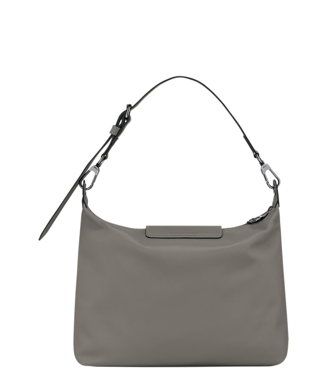 LONGCHAMP Серая кожаная сумка через плечо, фото 2