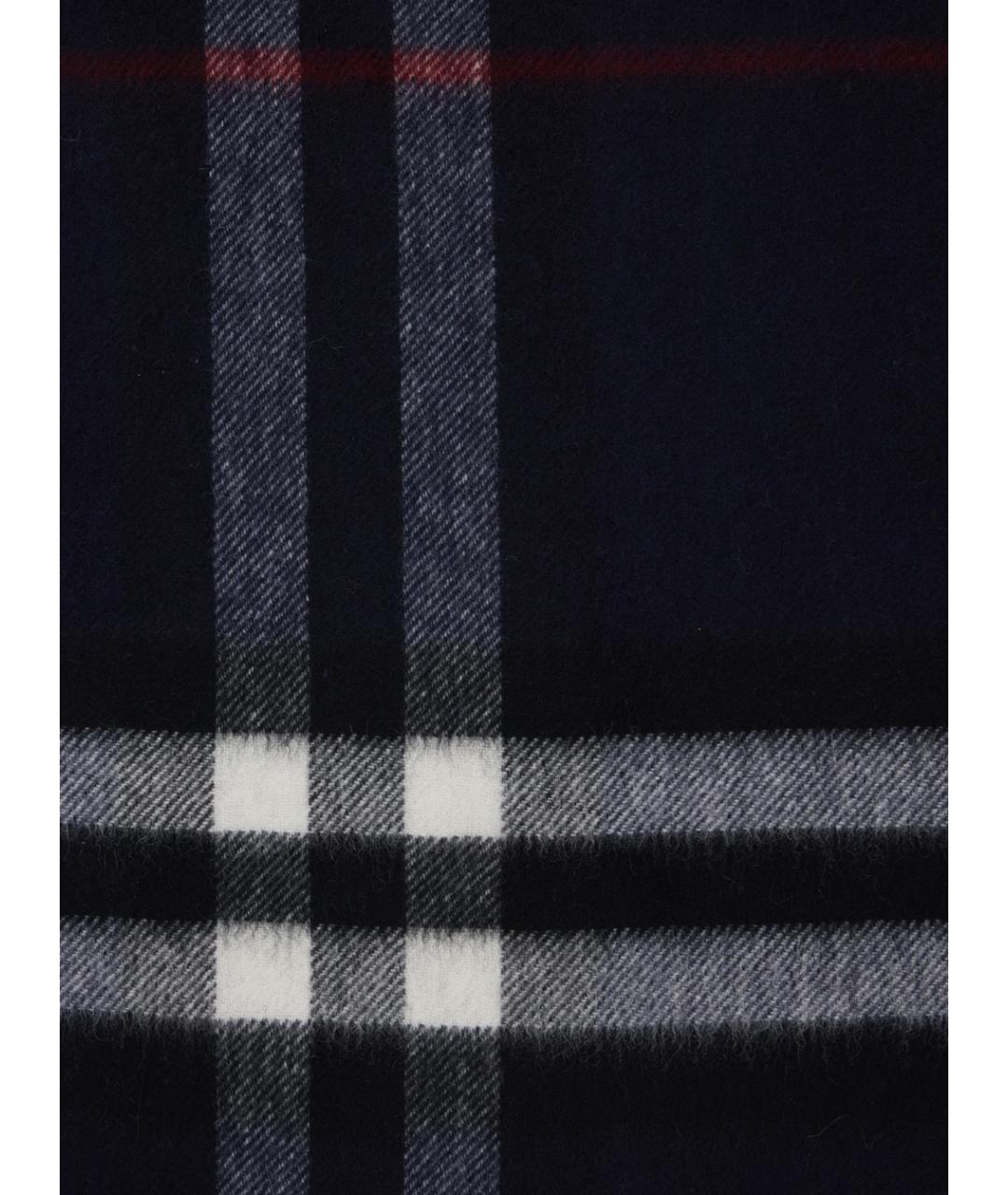 BURBERRY Темно-синий кашемировый шарф, фото 3