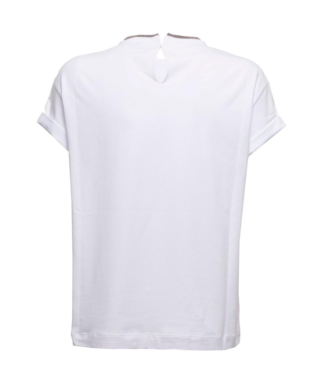 BRUNELLO CUCINELLI Белая футболка, фото 2