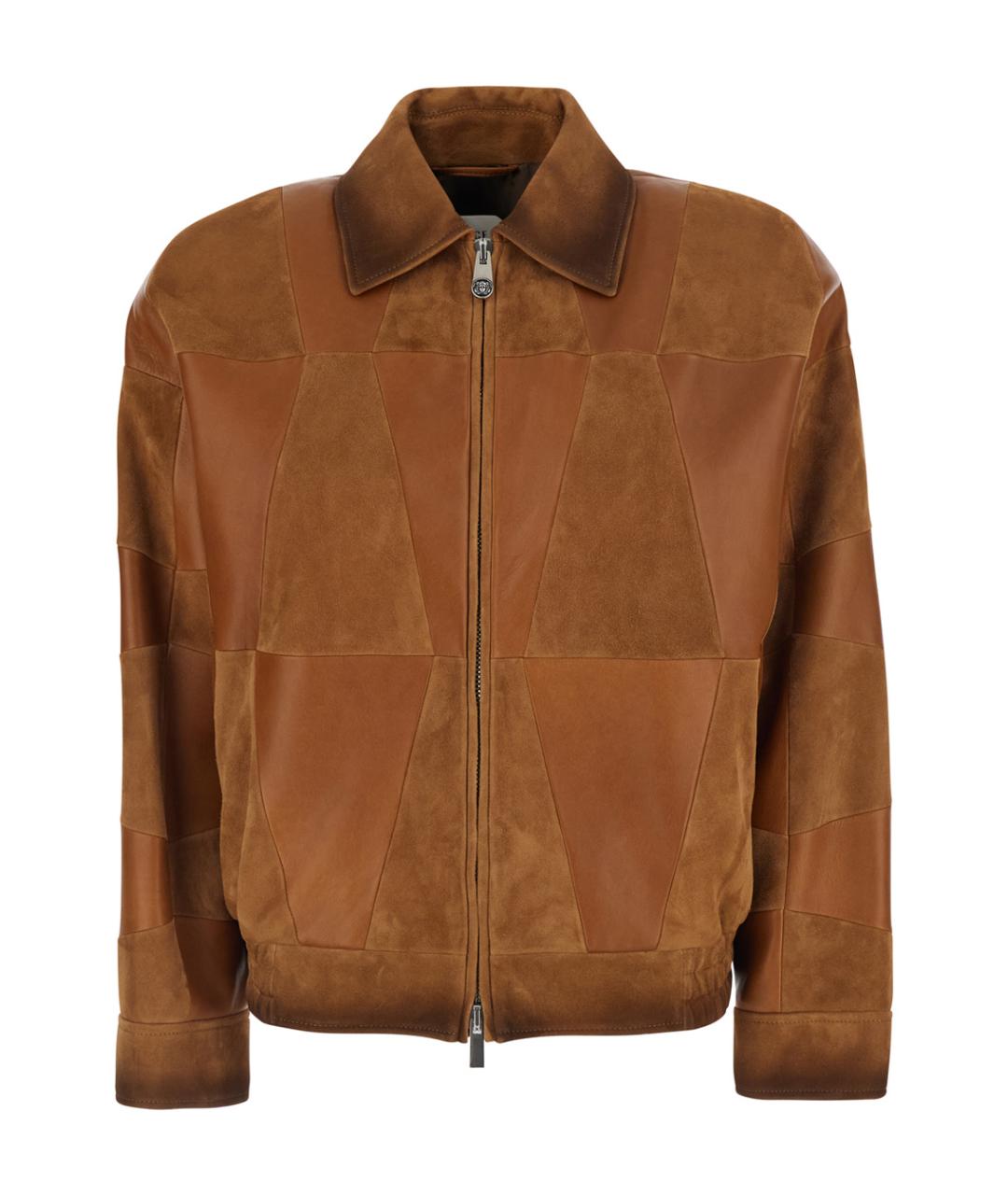 VERSACE Коричневая замшевая куртка, фото 1