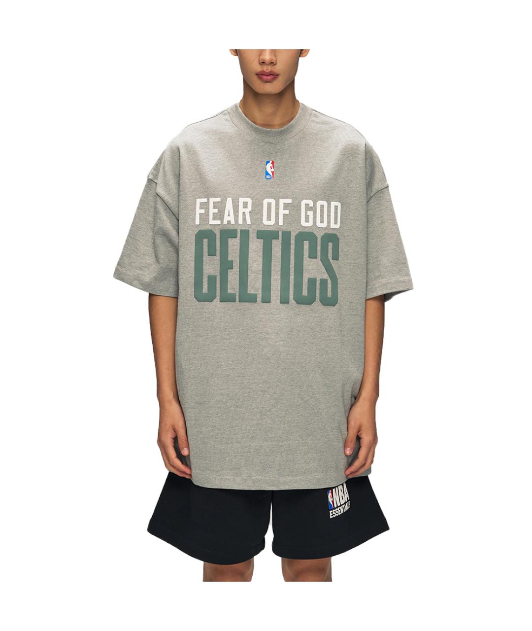 FEAR OF GOD ESSENTIALS Серая футболка, фото 3