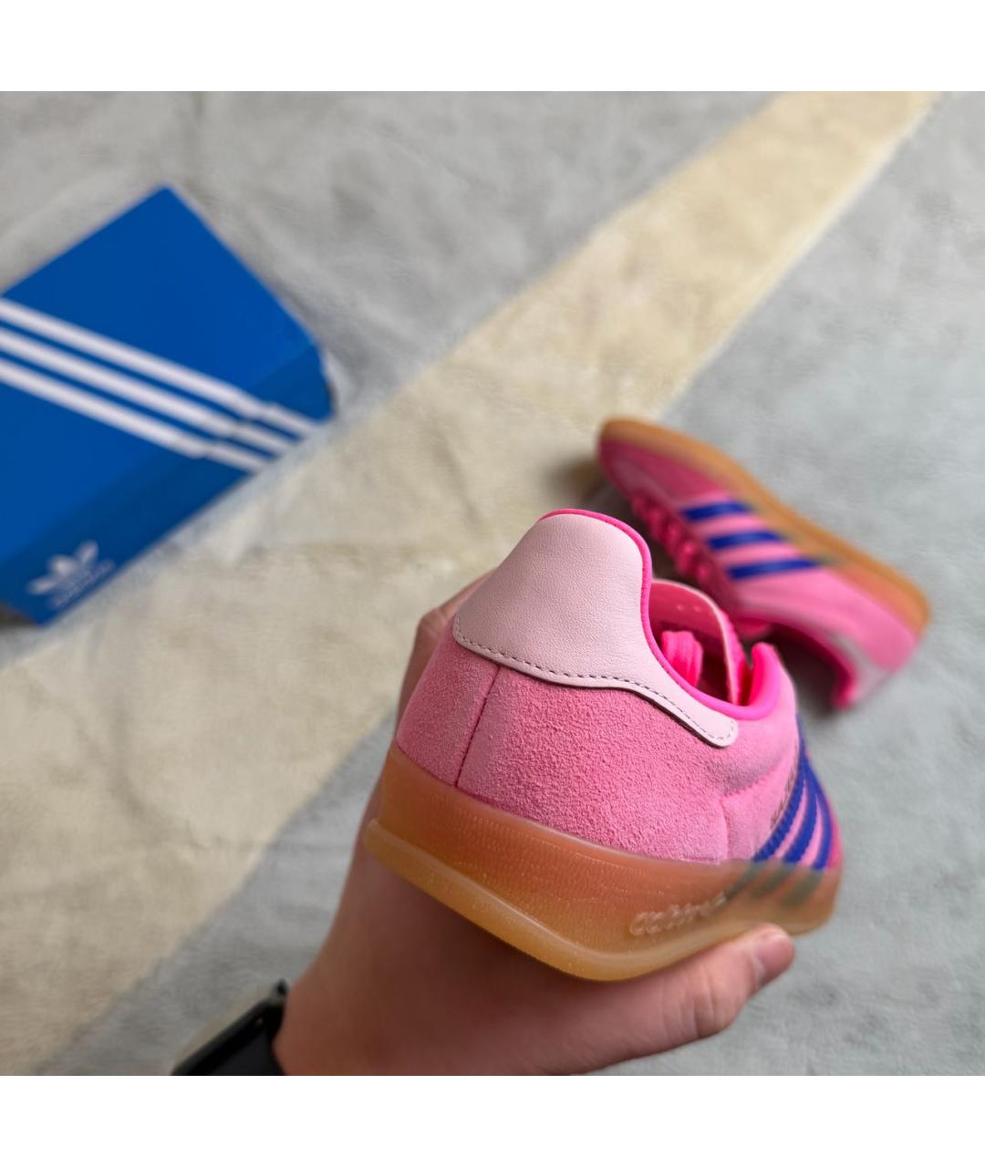 ADIDAS Розовые замшевые кеды, фото 3