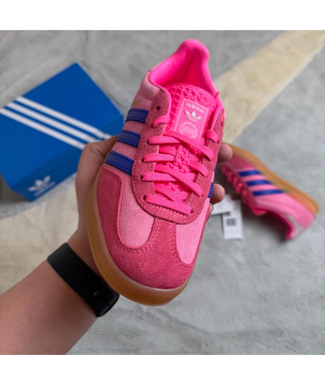 ADIDAS Розовые замшевые кеды, фото 6