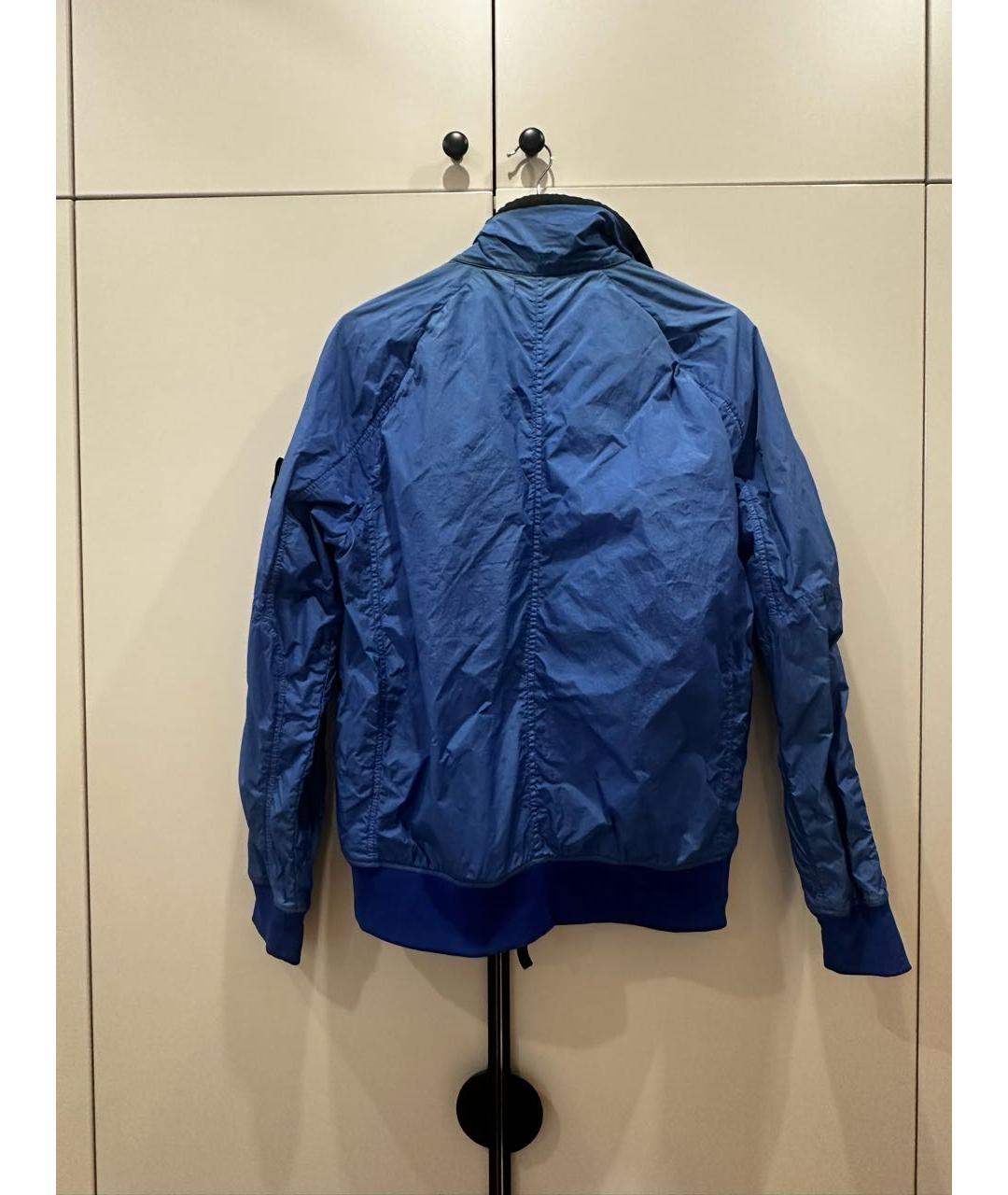 STONE ISLAND Синяя синтетическая куртка, фото 2