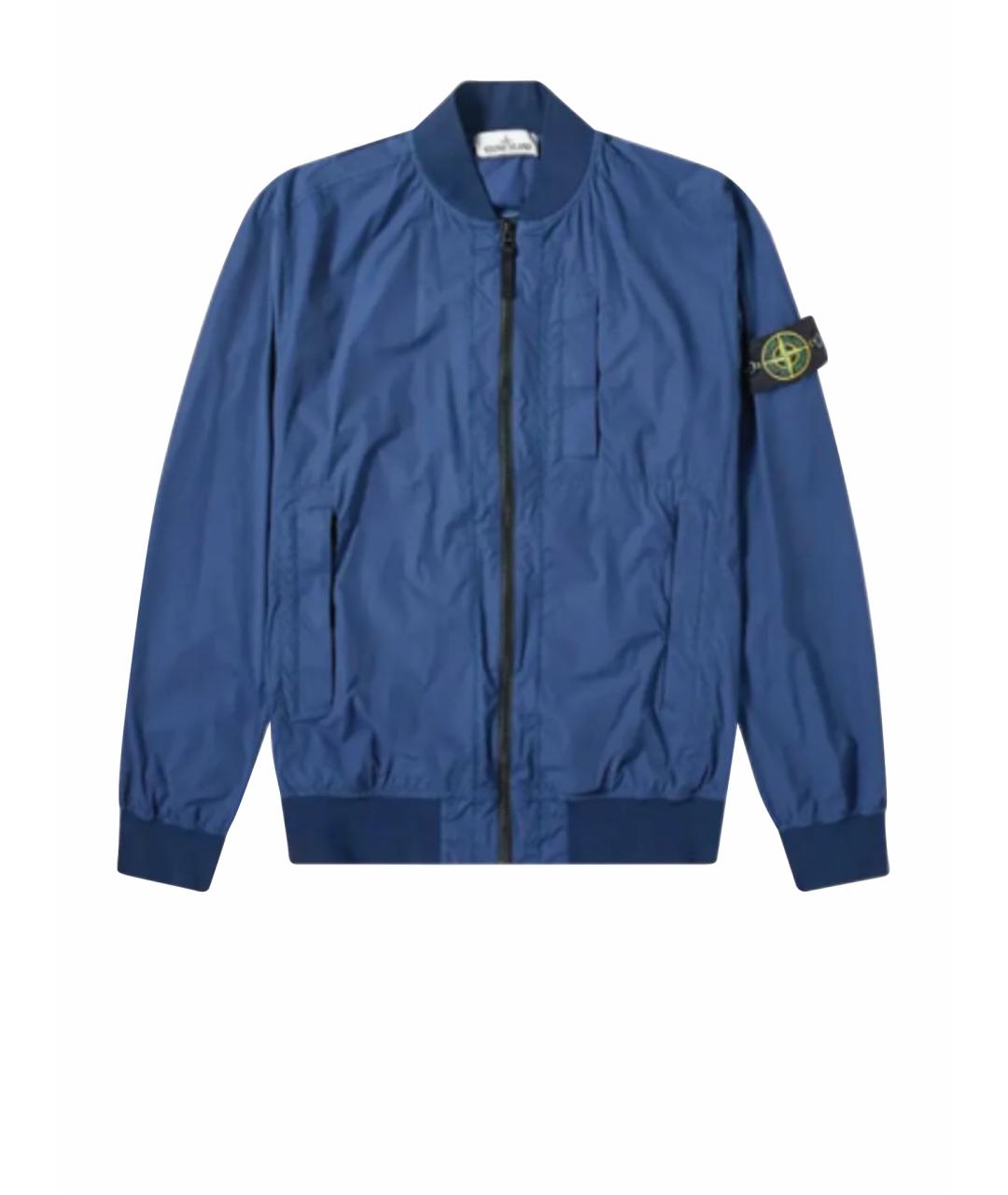 STONE ISLAND Синяя синтетическая куртка, фото 1