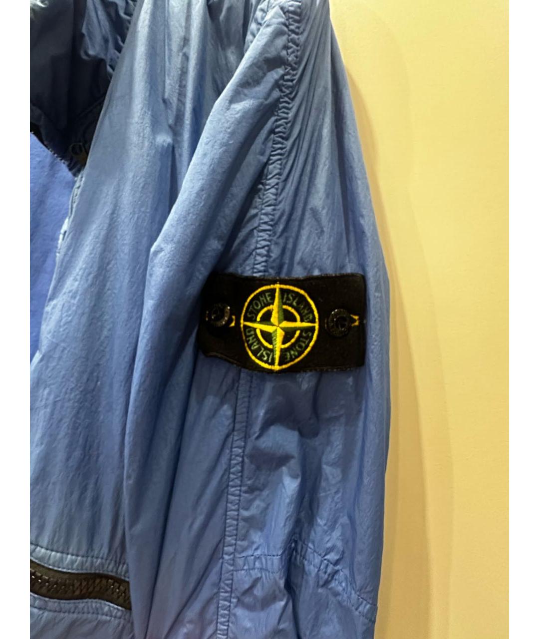 STONE ISLAND Синяя синтетическая куртка, фото 4