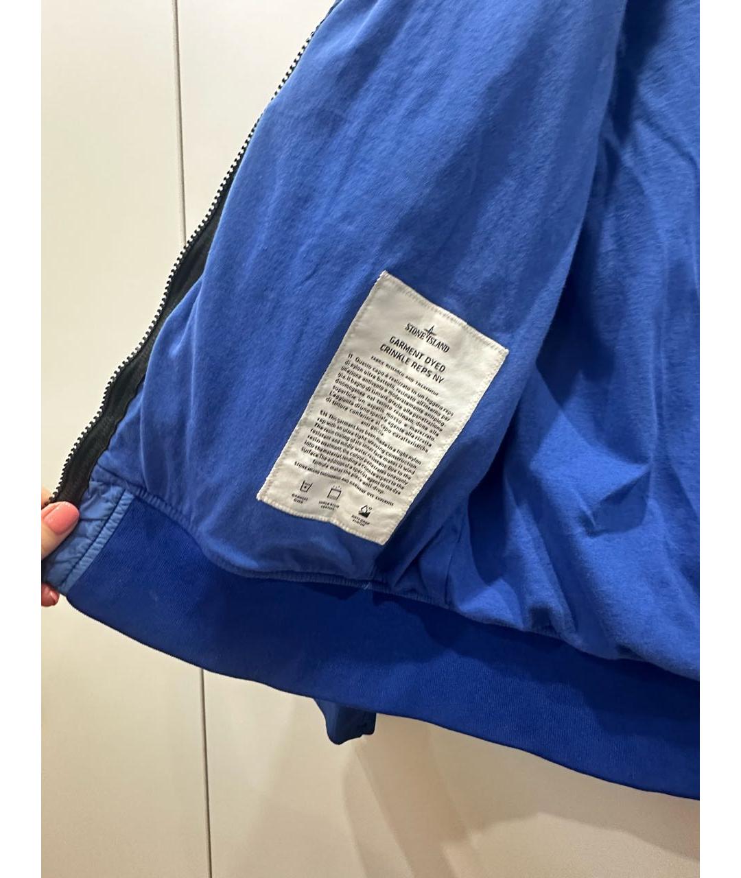 STONE ISLAND Синяя синтетическая куртка, фото 6