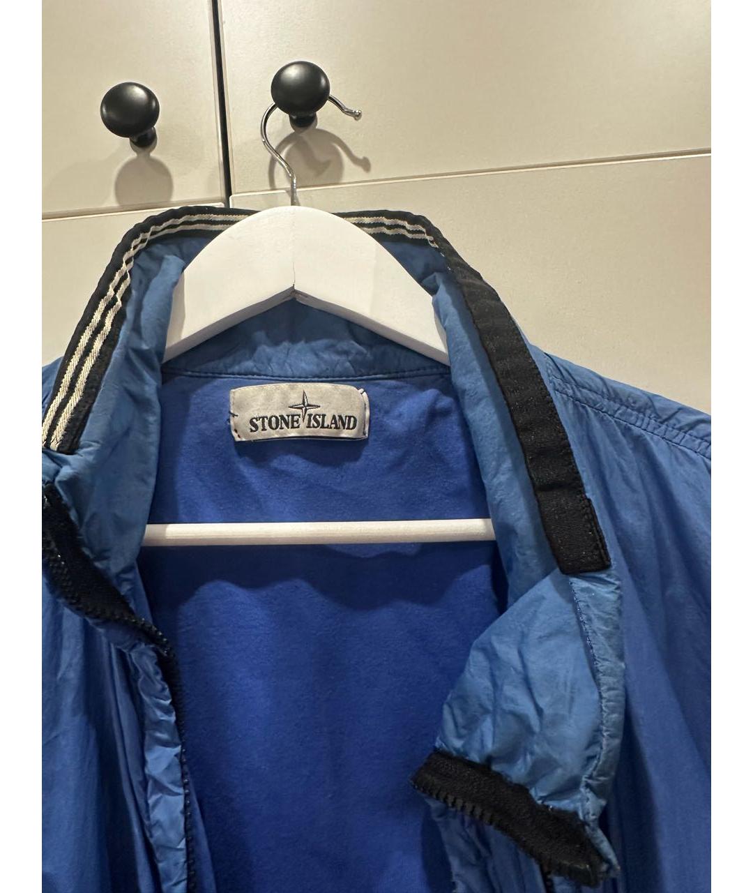 STONE ISLAND Синяя синтетическая куртка, фото 5