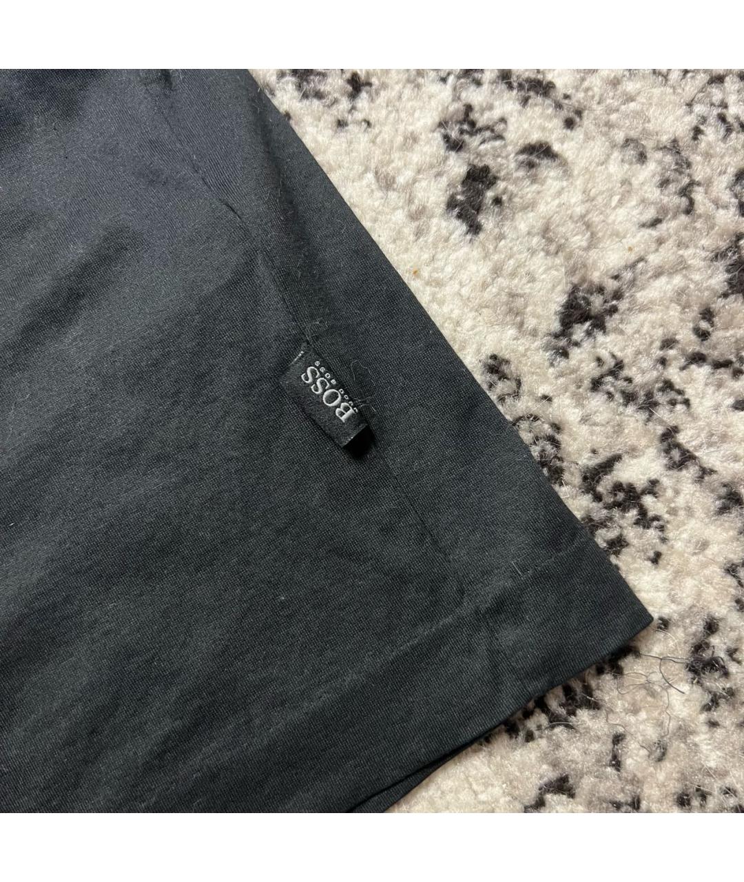 HUGO BOSS Антрацитовое хлопковое поло с коротким рукавом, фото 6