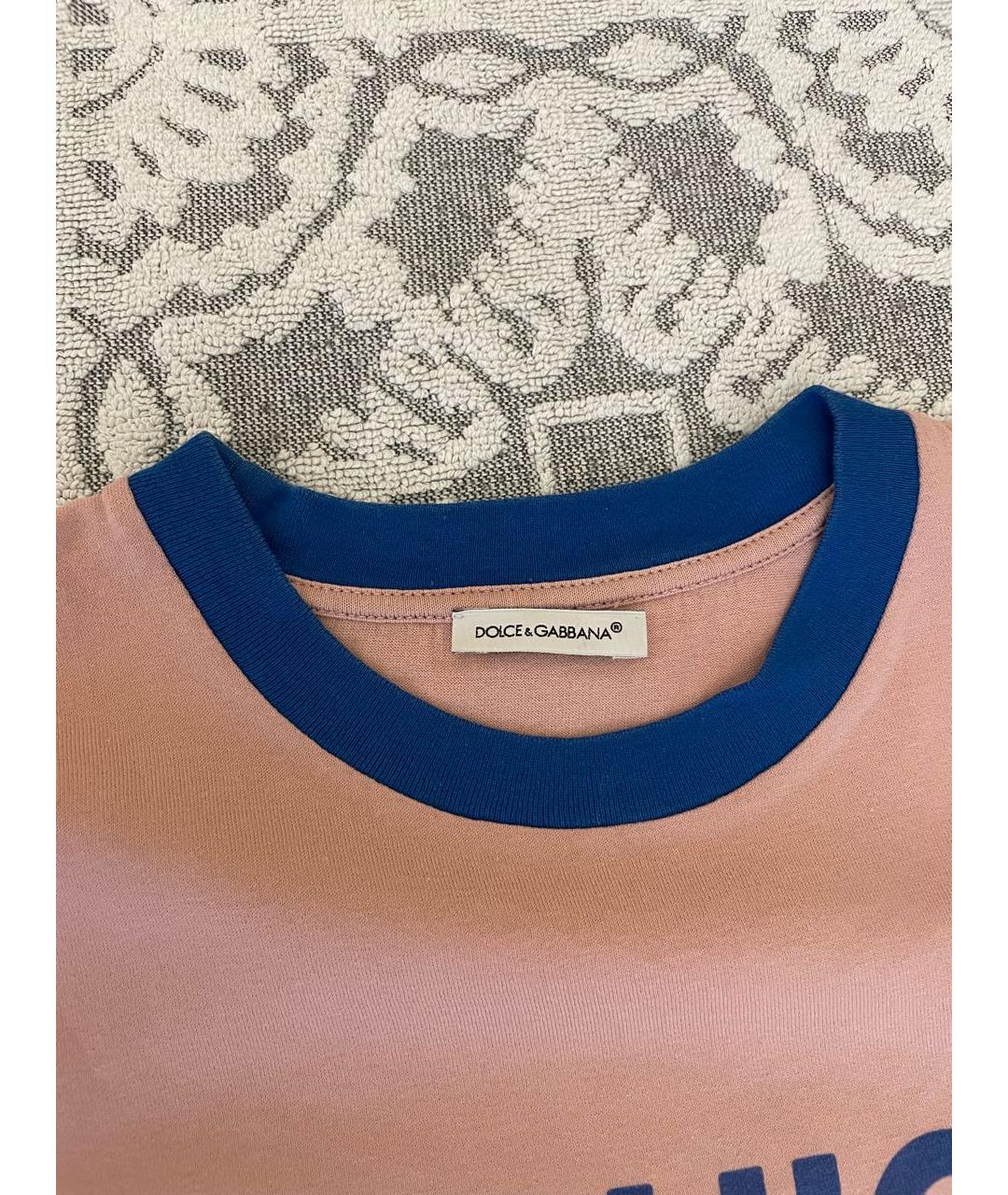 DOLCE&GABBANA Розовый хлопковый детская футболка / топ, фото 3