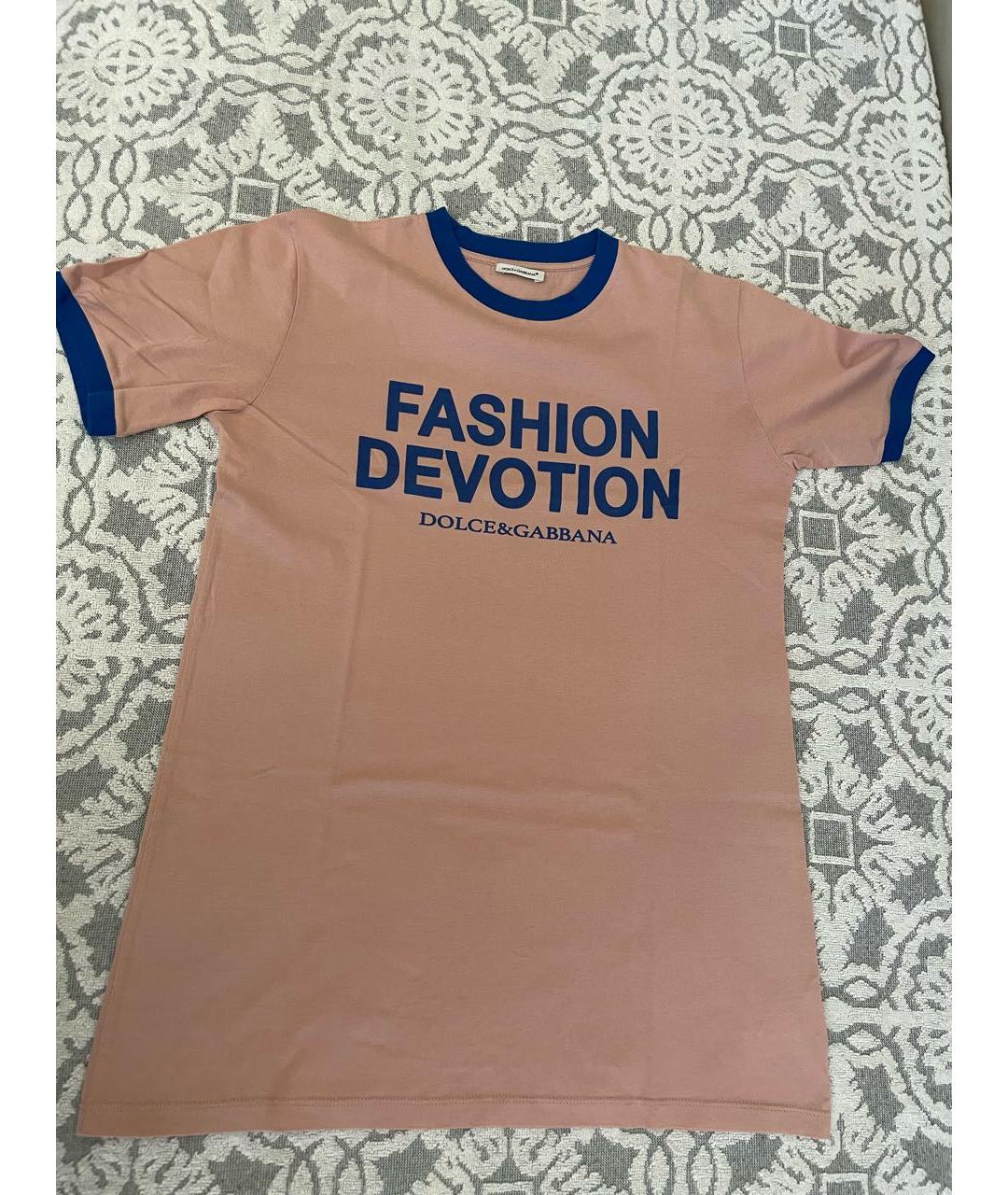 DOLCE&GABBANA Розовый хлопковый детская футболка / топ, фото 5