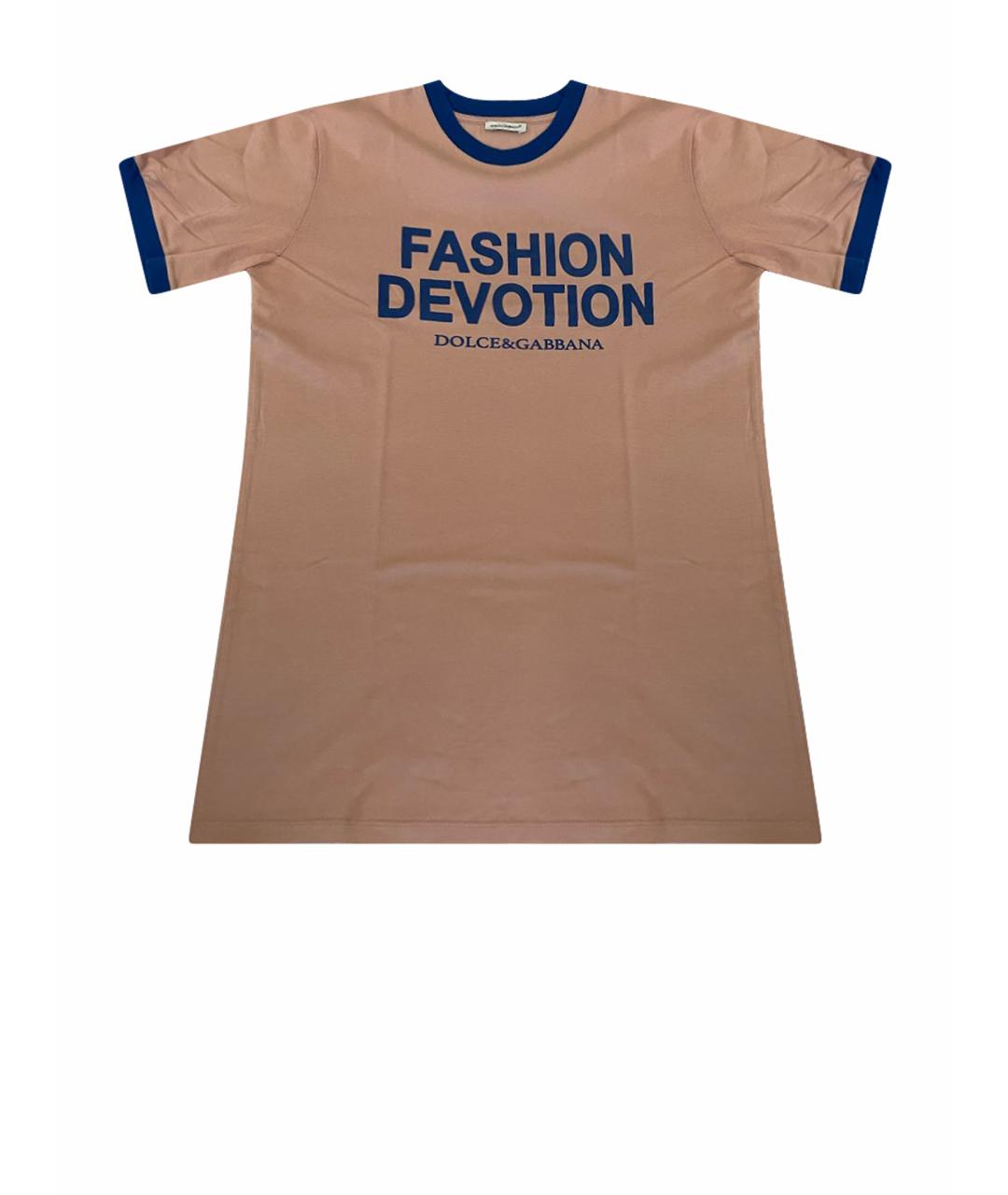 DOLCE&GABBANA Розовый хлопковый детская футболка / топ, фото 1