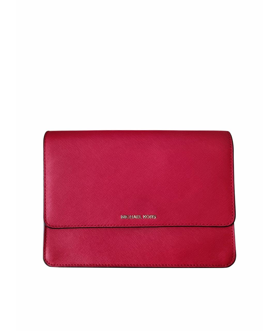 MICHAEL KORS Красная кожаная сумка через плечо, фото 1