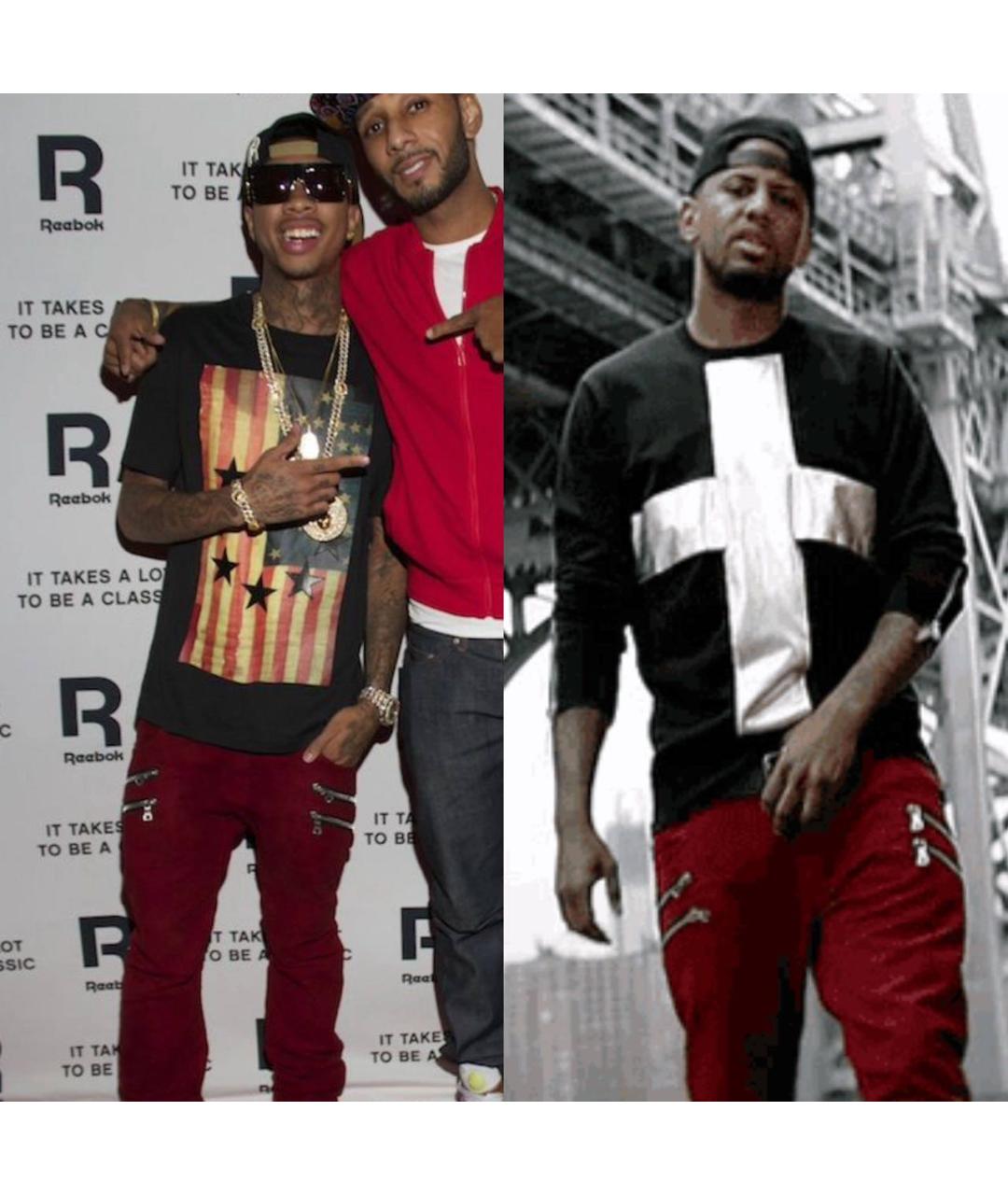 BALMAIN Красные прямые джинсы, фото 6