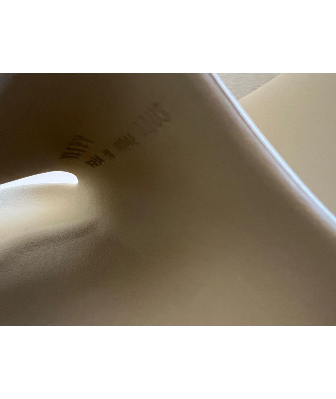 ADIDAS YEEZY Бежевые резиновые шлепанцы, фото 5