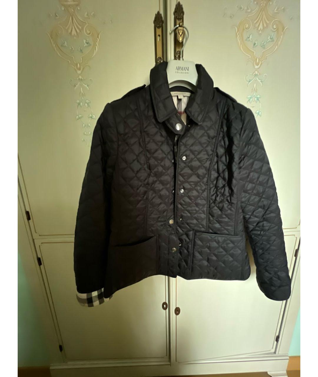 BURBERRY Черная полиэстеровая куртка, фото 5