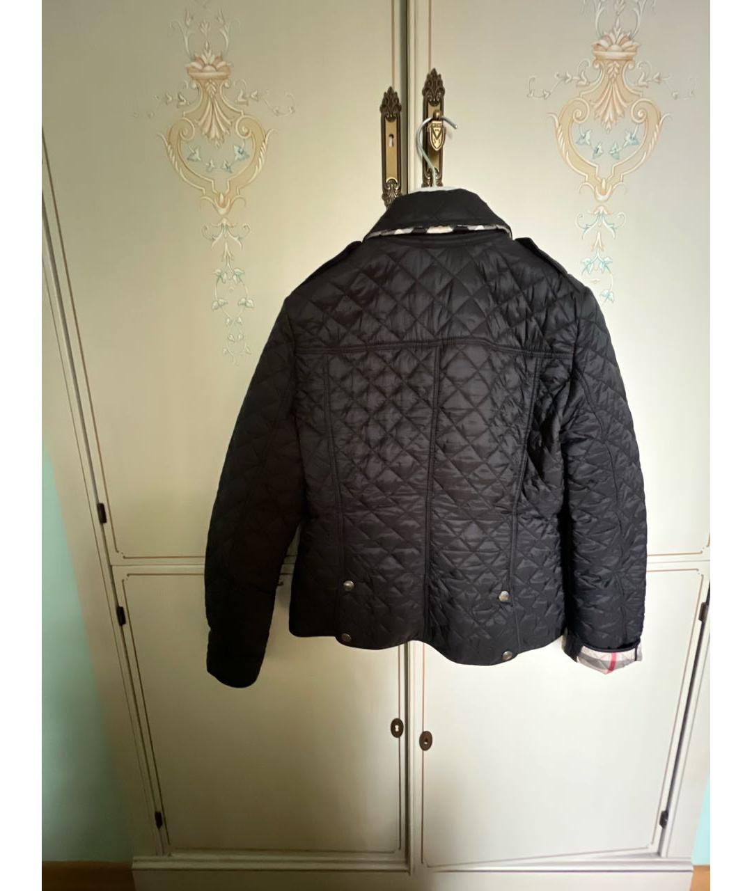 BURBERRY Черная полиэстеровая куртка, фото 2