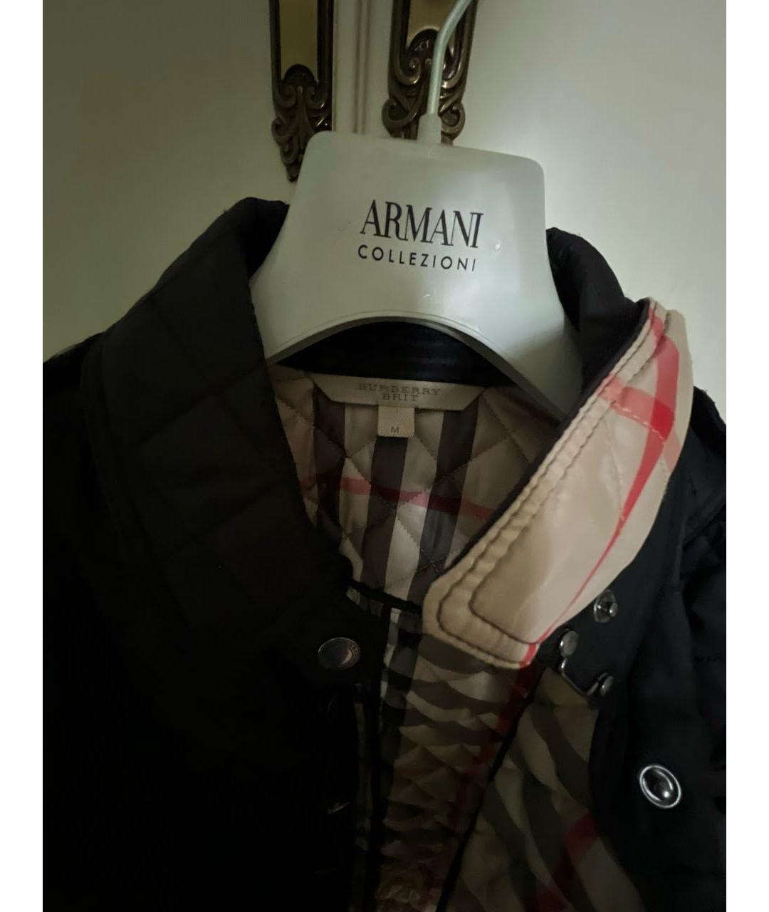 BURBERRY Черная полиэстеровая куртка, фото 4