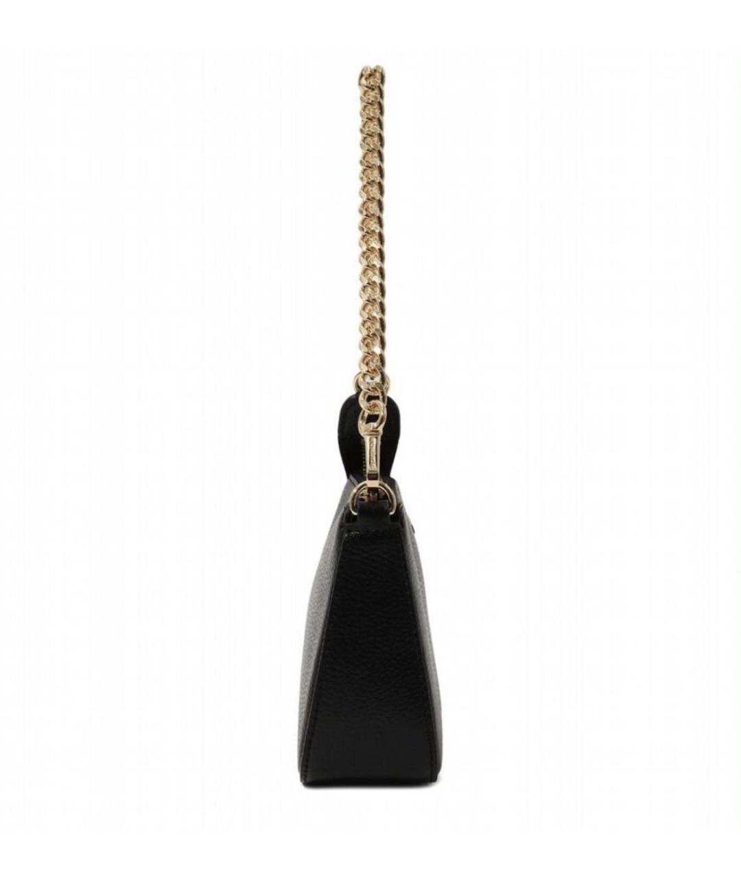 MICHAEL MICHAEL KORS Черная кожаная сумка с короткими ручками, фото 3