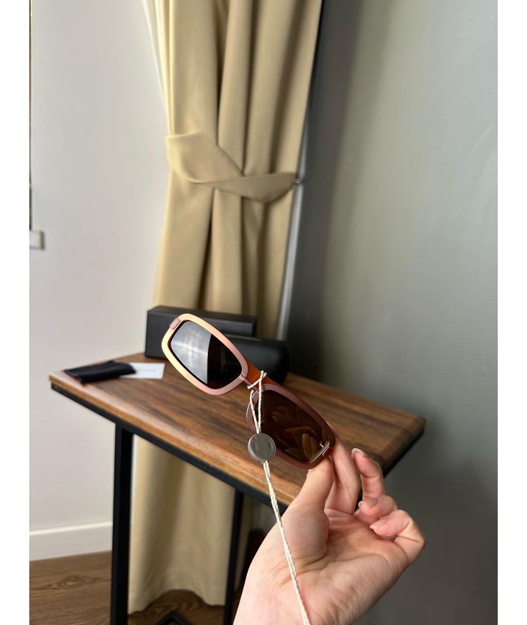 LINDA FARROW Оранжевое солнцезащитные очки, фото 4