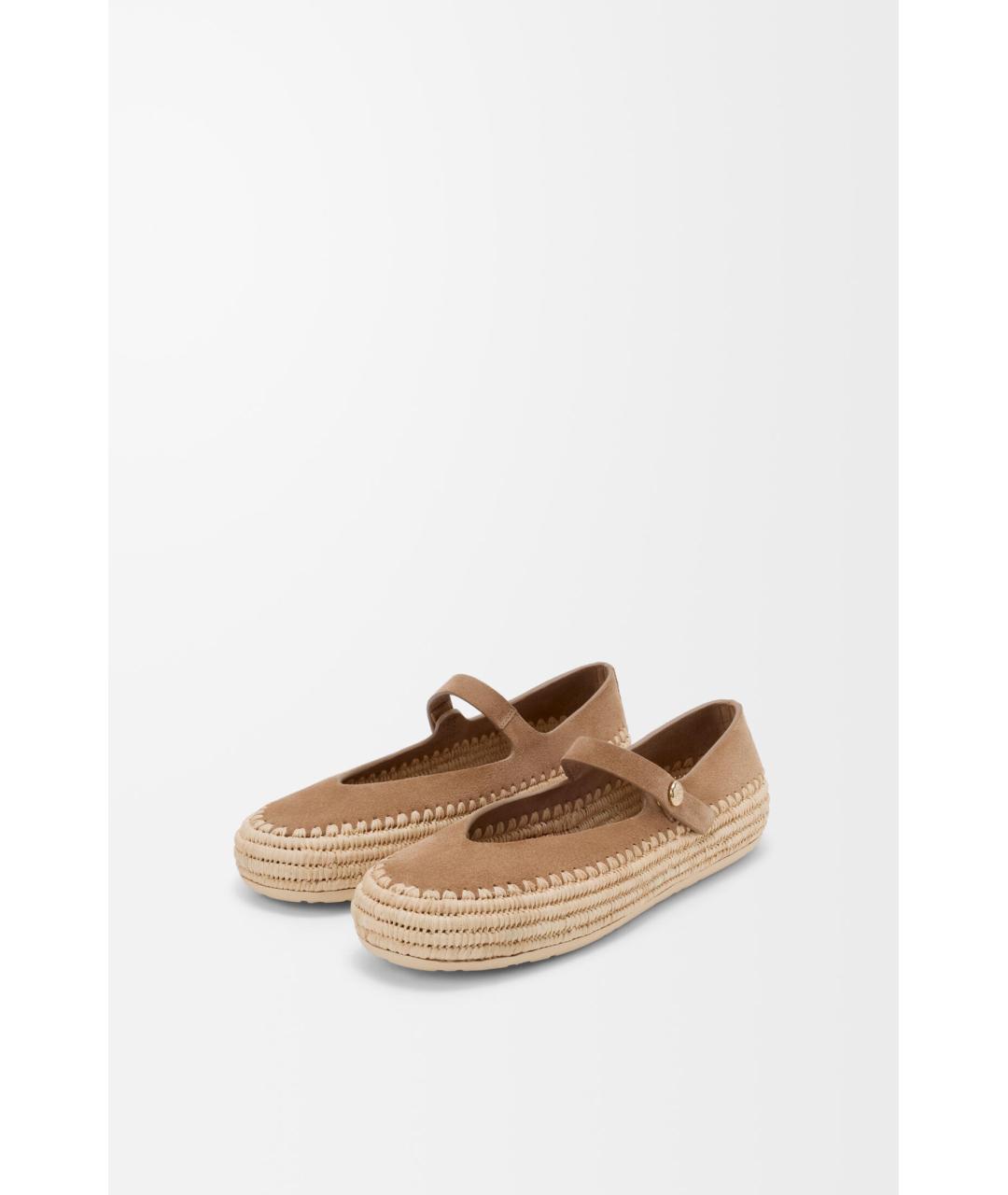 LOEWE Бежевые замшевые эспадрильи, фото 2