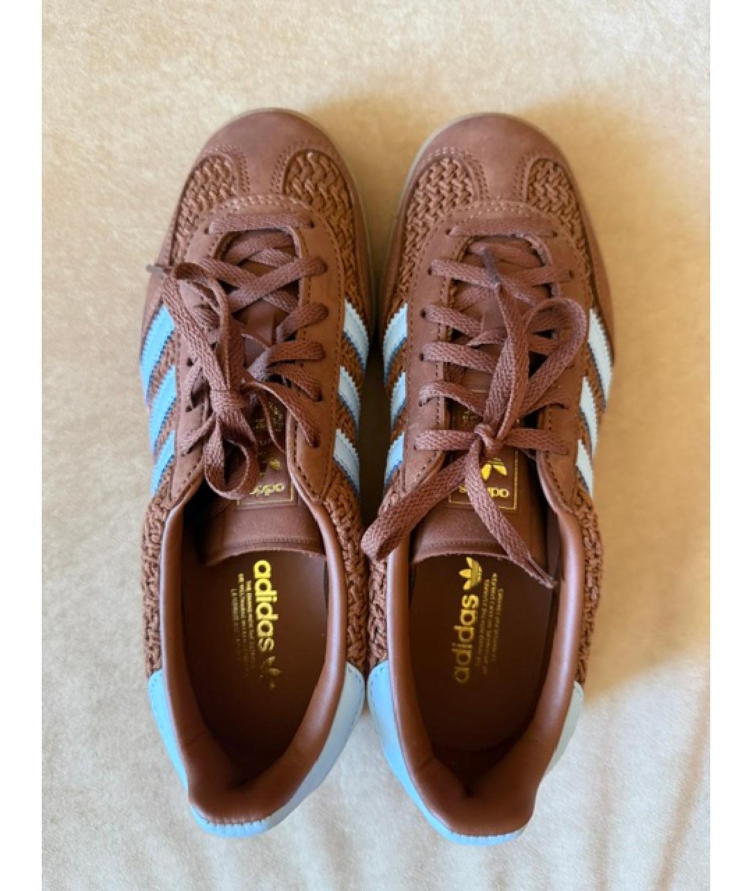 ADIDAS Коричневые кожаные кеды, фото 3