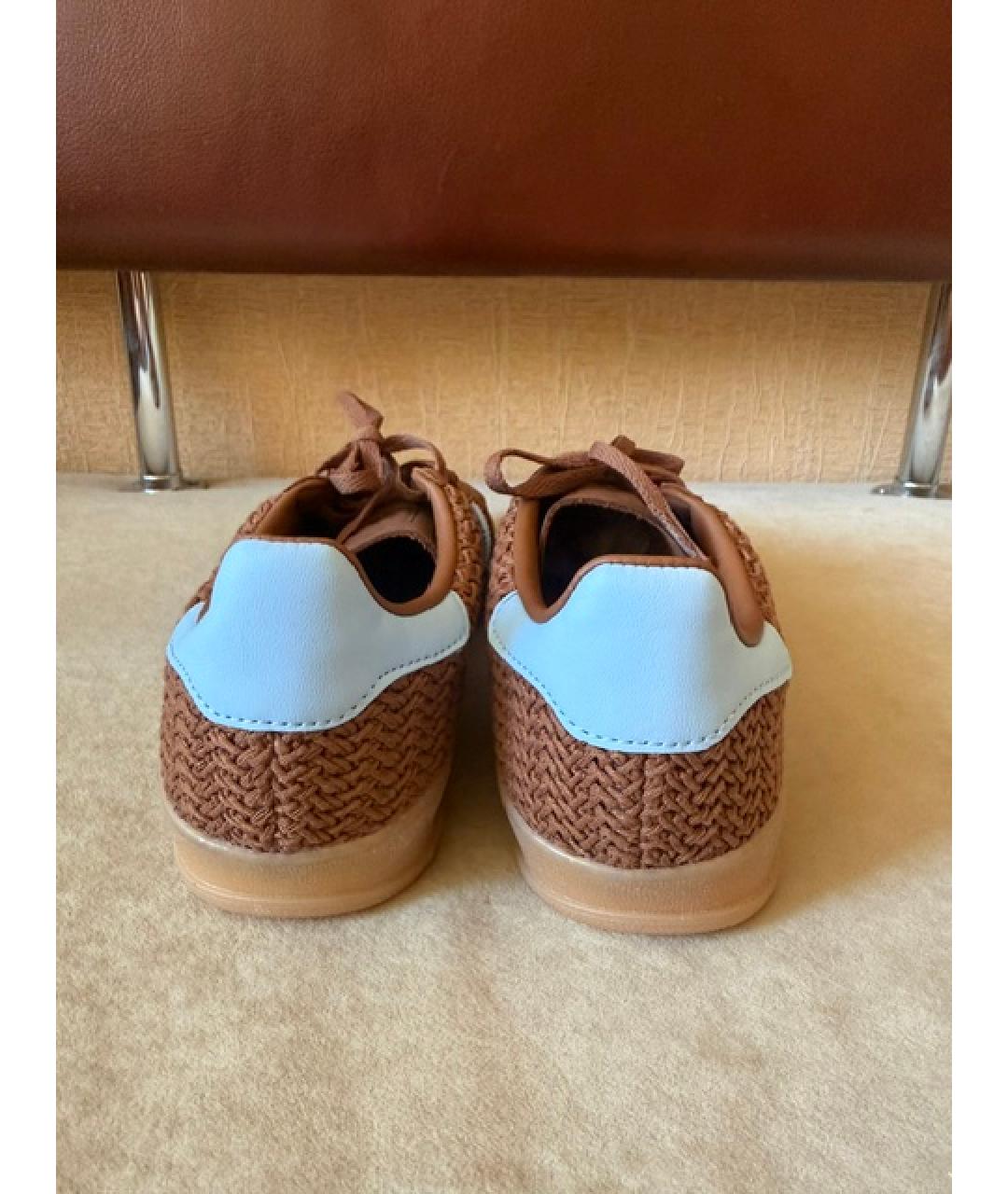 ADIDAS Коричневые кожаные кеды, фото 4